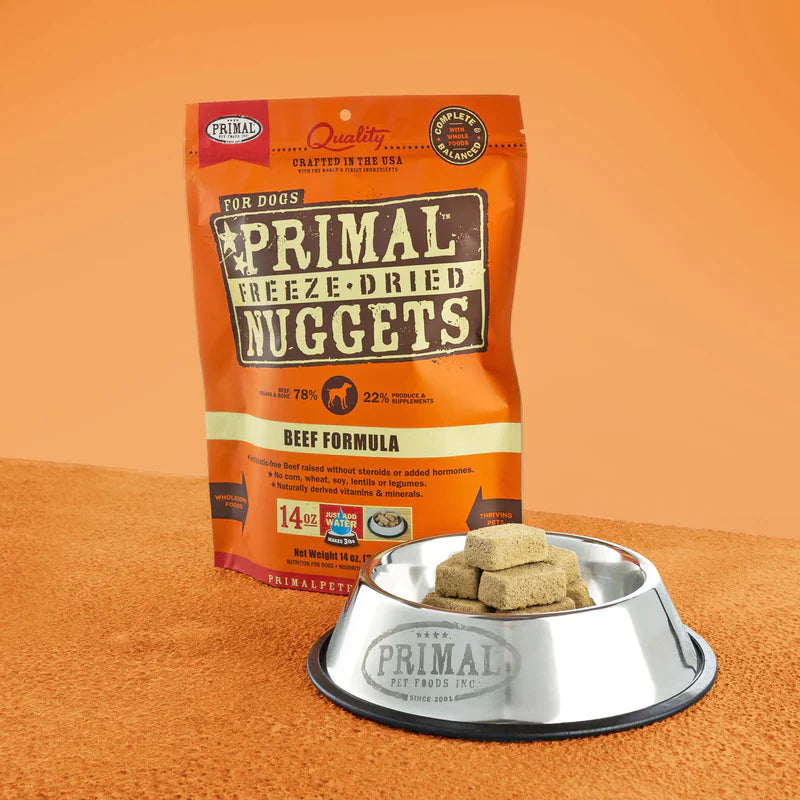 Primal orders nuggets dog food