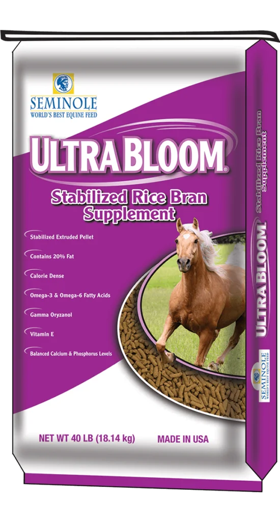 Seminole Feed Ultra Bloom® Stabilized Rice Bran Supplement (40 Lb Extruded Pellet)