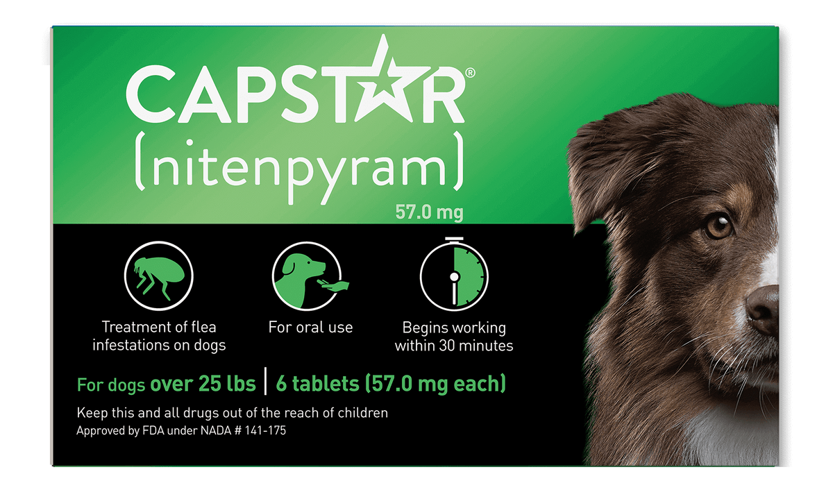 CAPSTAR nitenpyram Oral Flea Treatment for Dogs 25.1 125 Lbs 6 Doses Conyers GA The Stock Market Country Store