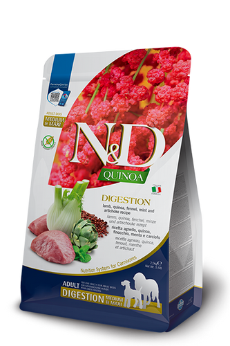 Farmina N&D Quinoa Digestion Lamb Medium & Maxi Dry Dog Food