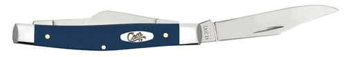 Case Smooth Navy Blue Synthetic Medium Stockman with Pen Blade