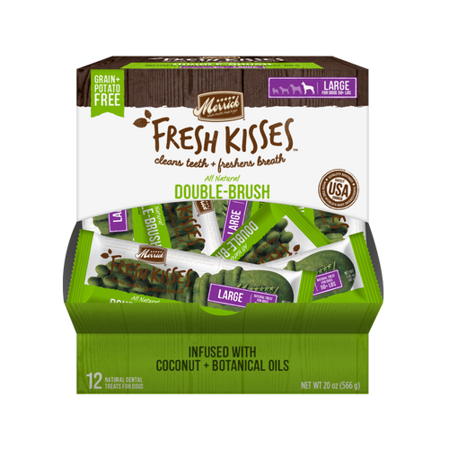 Merrick Fresh Kisses Grain Free Coconut Oil and Botanicals Large Dog Treat Box