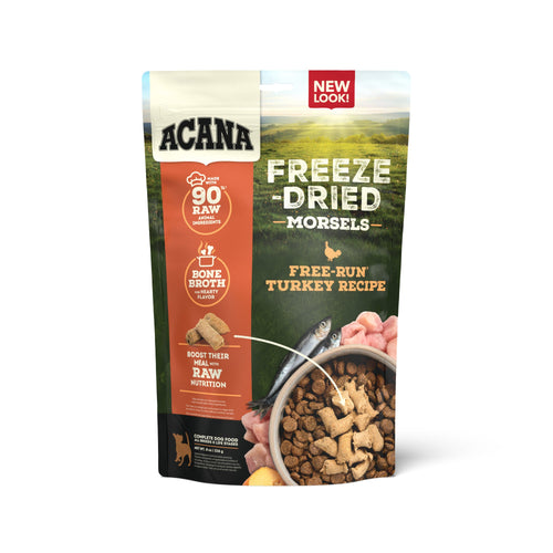 ACANA Grain Free High Protein Free-Run Turkey Recipe Freeze Dried Dog Food Meal & Topper