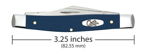Case Smooth Navy Blue Synthetic Medium Stockman with Pen Blade