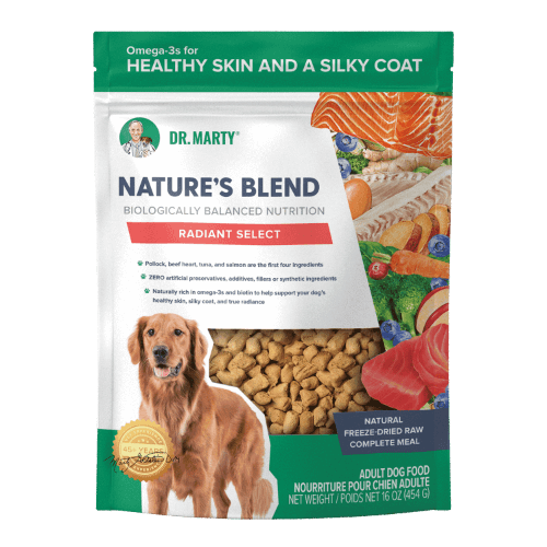 Dr. Marty Nature’s Blend Radiant Select Premium Freeze-Dried Raw Dog Food (16-oz)
