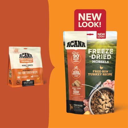 ACANA Grain Free High Protein Free-Run Turkey Recipe Freeze Dried Dog Food Meal & Topper