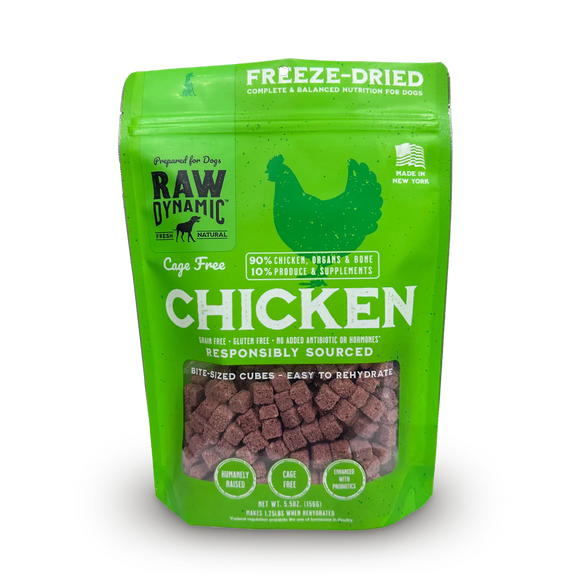 Raw Dynamic Freeze Dried Raw Chicken Fromula for Dogs (5.5 oz)