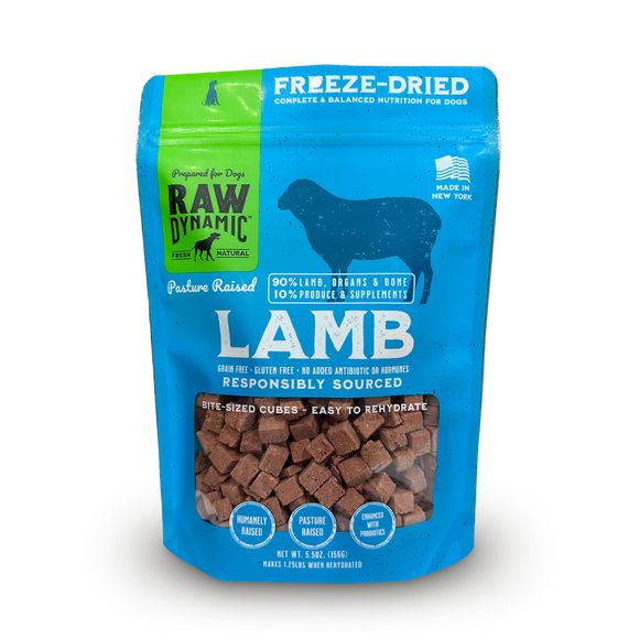 Raw Dynamic Freeze Dried Raw CLamb Fromula for Dogs (5.5 oz)