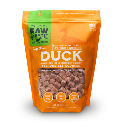 Raw Dynamic Frozen Raw Duck Formula For Dogs (3 LB)