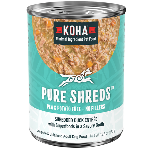 Koha Pure Shreds Shredded Duck Entrée for Dogs (12.5 oz)
