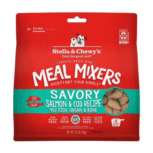 Stella & Chewy's Freeze-Dried Raw Meal Mixers Dog Food Topper - Savory Salmon & Cod Recipe