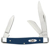 Case Smooth Navy Blue Synthetic Medium Stockman with Pen Blade