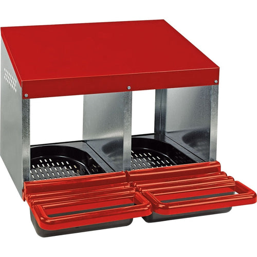 LITTLE GIANT GALV DOUBLE NESTING BOX W/PLASTIC BASKET