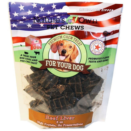 Nature's Own USA Beef Liver Treats Natural Chew Treats