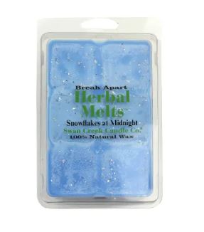 Swan Creek Candle Break-Apart Drizzle Melts Snowflakes at Midnight