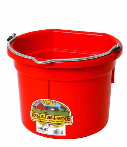 Little Giant Flat Back Plastic Bucket 8 Quart