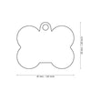 MyFamily Hushtag Big Red Aluminum Bone ID Tag with Rubber