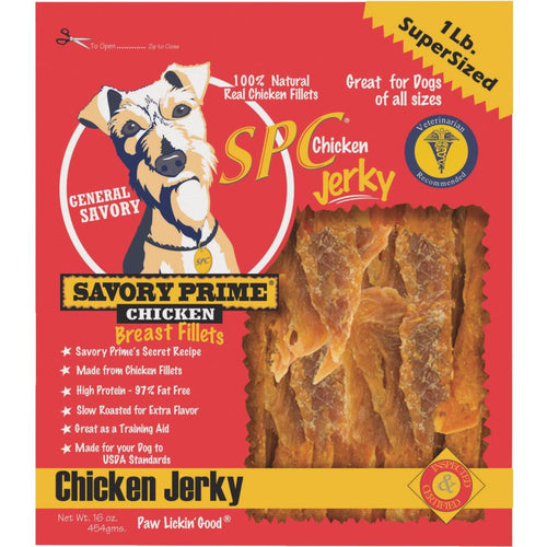 Savory Prime General Savory Chicken Jerky Dog Treat, 1 Lb.