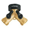 Truper 3/4 Solid Brass Y Connector with Movable Nut for Hose