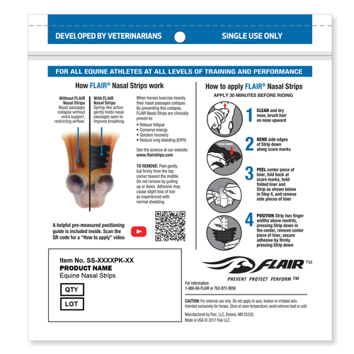FLAIR® Equine Nasal Strips