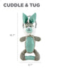 Charming Pet Scrunch Bunch Bunny Gry Dog Toy