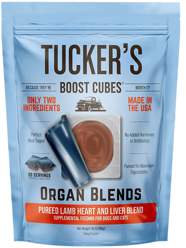 Tucker's Boost Cubes Pureed Lamb Heart and Liver Blend Supplemental Feeding for Dogs & Cats