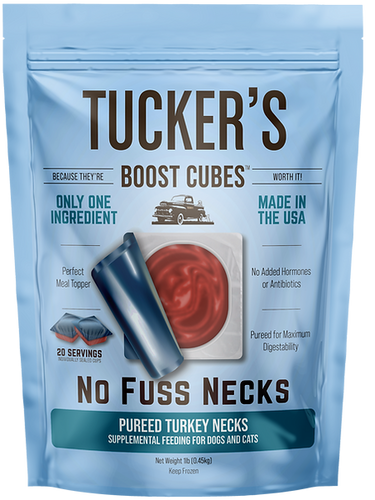 Tucker's Boost Cubes Pureed Turkey Necks Supplemental Feeding for Dogs and Cats