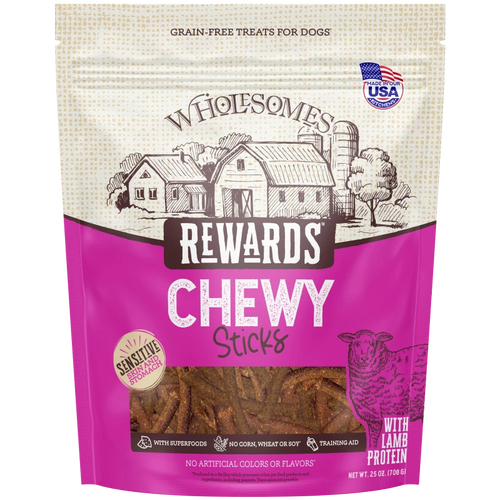 Wholesomes Rewards Chewy Lamb Sticks For Dogs