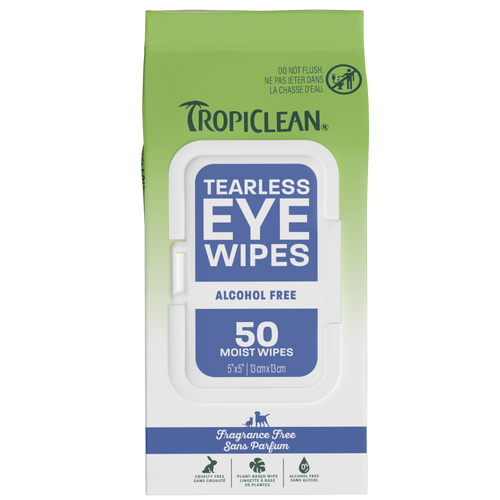 TropiClean Tearless Eye Wipes, 50ct