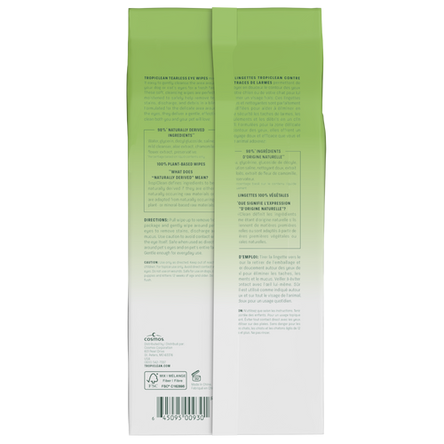 TropiClean Tearless Eye Wipes, 50ct
