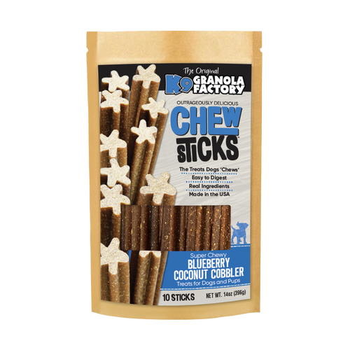 K9 Granola Factory Chew Sticks Blueberry Coconut Cobbler Dog Treats