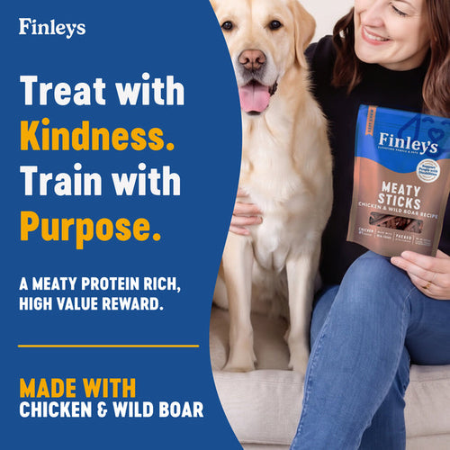 Finley's Chicken & Wild Boar Recipe Meaty Sticks Dog Treats