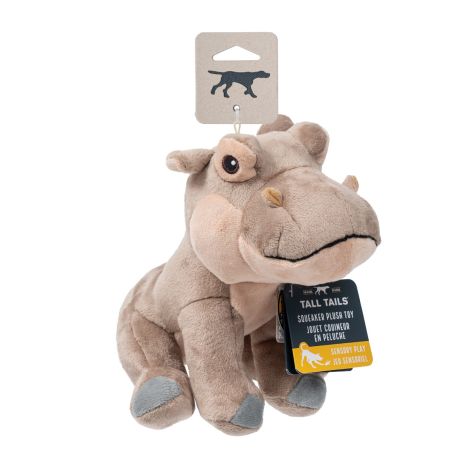 Tall Tails Hippo with Squeaker Dog Toy