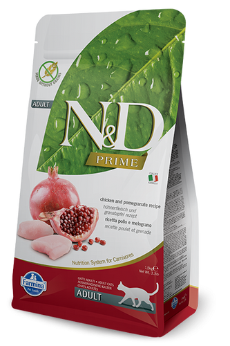 Farmina Prime N&D Natural & Delicious Grain Free Adult Chicken & Pomegranate Dry Cat Food