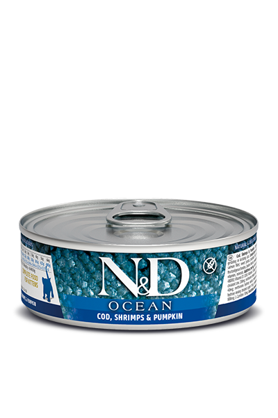 Farmina N&D Ocean Cat Cod, Shrimp & Pumpkin Kitten Wet Food