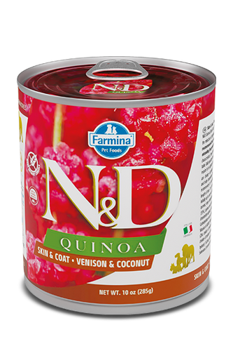 Farmina N&D Quinoa Skin & Coat Venison & Coconut Wet Dog Food