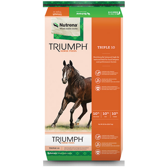 Nutrena® Triumph® Triple 10 Textured Horse Feed (50 lbs)