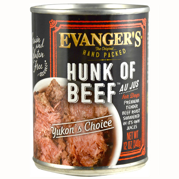 Evangers Hunk Of Beef Dog Food (12-oz case of 12)
