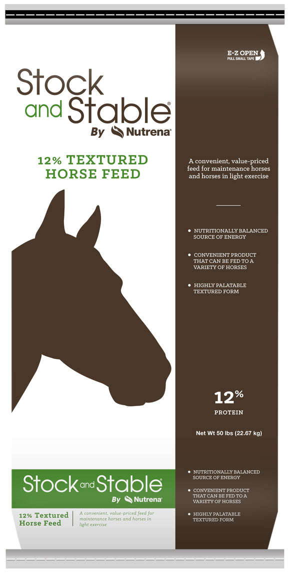 Stock & Stable® By Nutrena® 12% Textured Horse Feed (50 lbs)