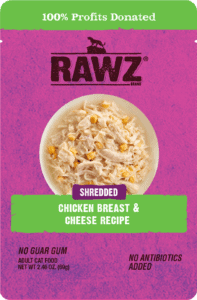 Rawz Shredded Chicken Breast & Cheese Wet Cat Food Recipe