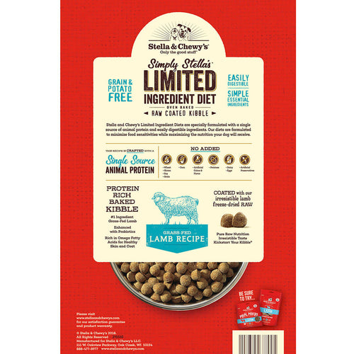 Stella & Chewy's Simply Stella's Limited Ingredient Diet Grass Fed Lamb Recipe Dry Dog Food